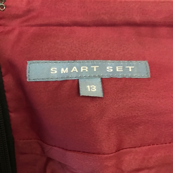 Smart set -Grey, Black & Pink Wool Blend Plaid Patern Skirt - Picture 6 of 8